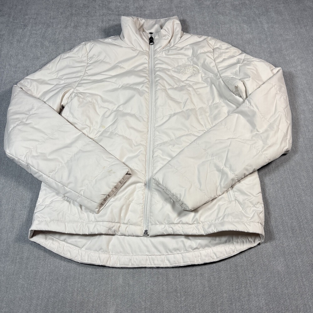 The North Face Womens Mossbud Insulated Reversible Jacket White XS